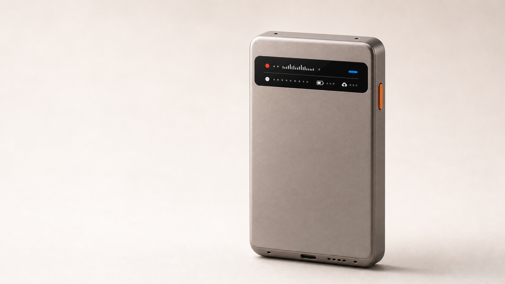 Hummic magnetic recording card with two-line screen and side button